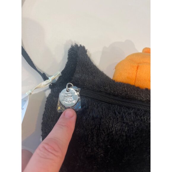 Jellycat Black Cat Shaped Shoulder Bag With Adjustable Strap Plush Material Cute - Picture 5 of 6